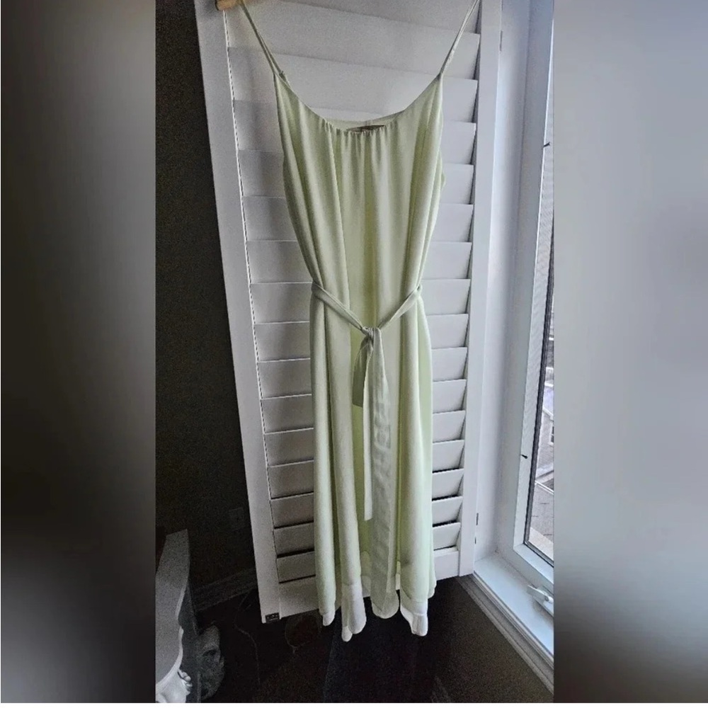 Elegant Light Green Spaghetti Strap Dress